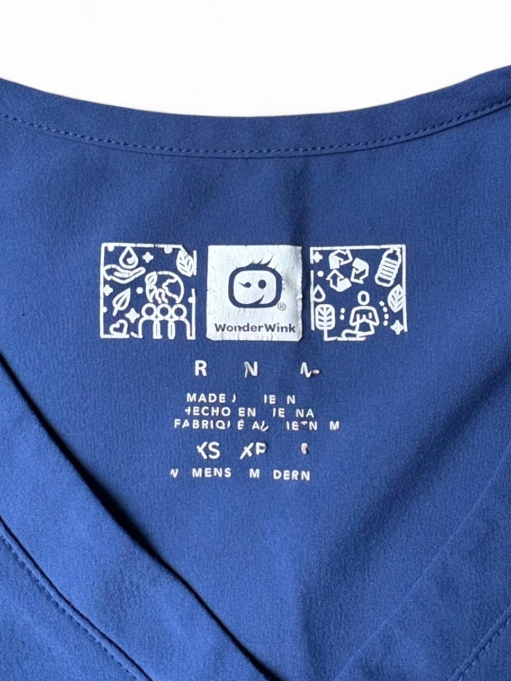 WonderWink Women’s Scrub Set in Blue - Picture 4 of 6